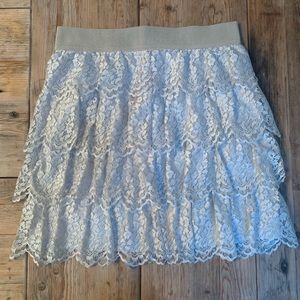 Ann Taylor Tiered Lace Skirt